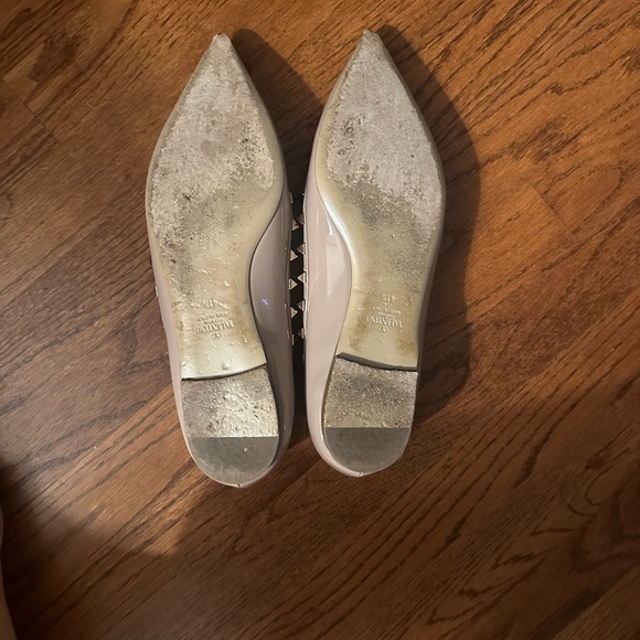 Beige patent Valentino rock stud flats size 41.5 - Picture 5 of 9